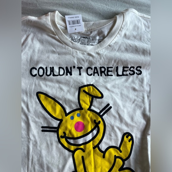 It's Happy Bunny Couldn't Care Less Women's Short Sleeve Tee & Lounge Pants Set - Picture 3 of 4